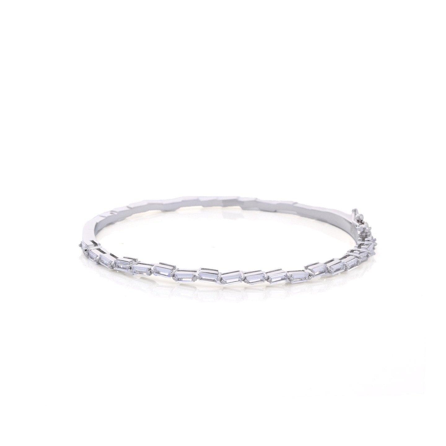 Bracelet rigide semi précieuse irrégulière Luna