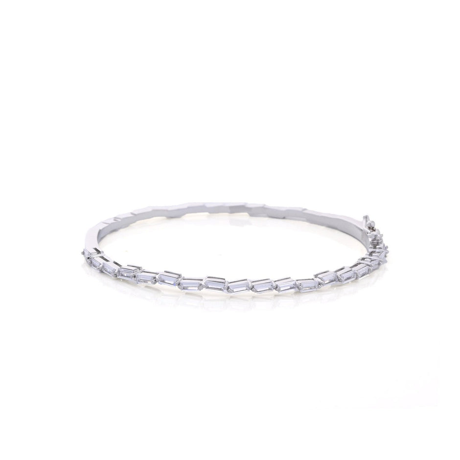 Bracelet rigide semi précieuse irrégulière Luna