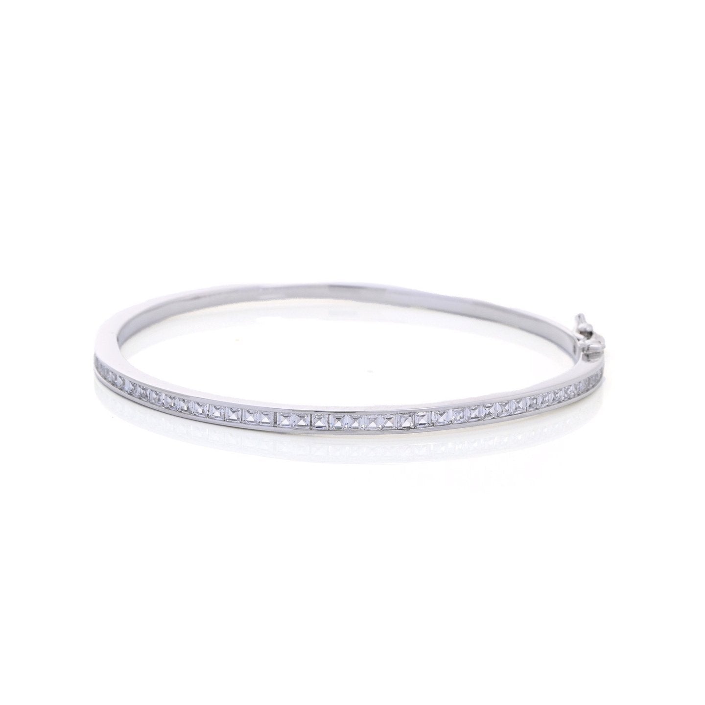 Bracelet rigide avec zirconias semi précieuse Luna