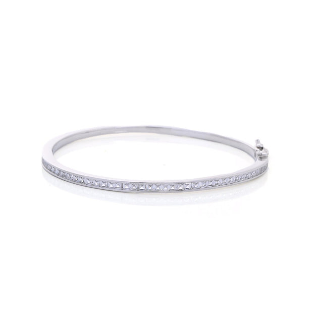 Bracelet rigide avec zirconias semi précieuse Luna