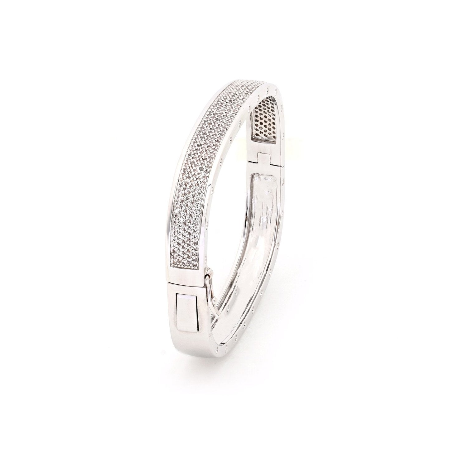 Bracelet rigide carré semi précieuse Luna
