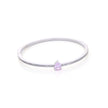 Bracelet rigide semi précieuse avec pierre ovale Luna
