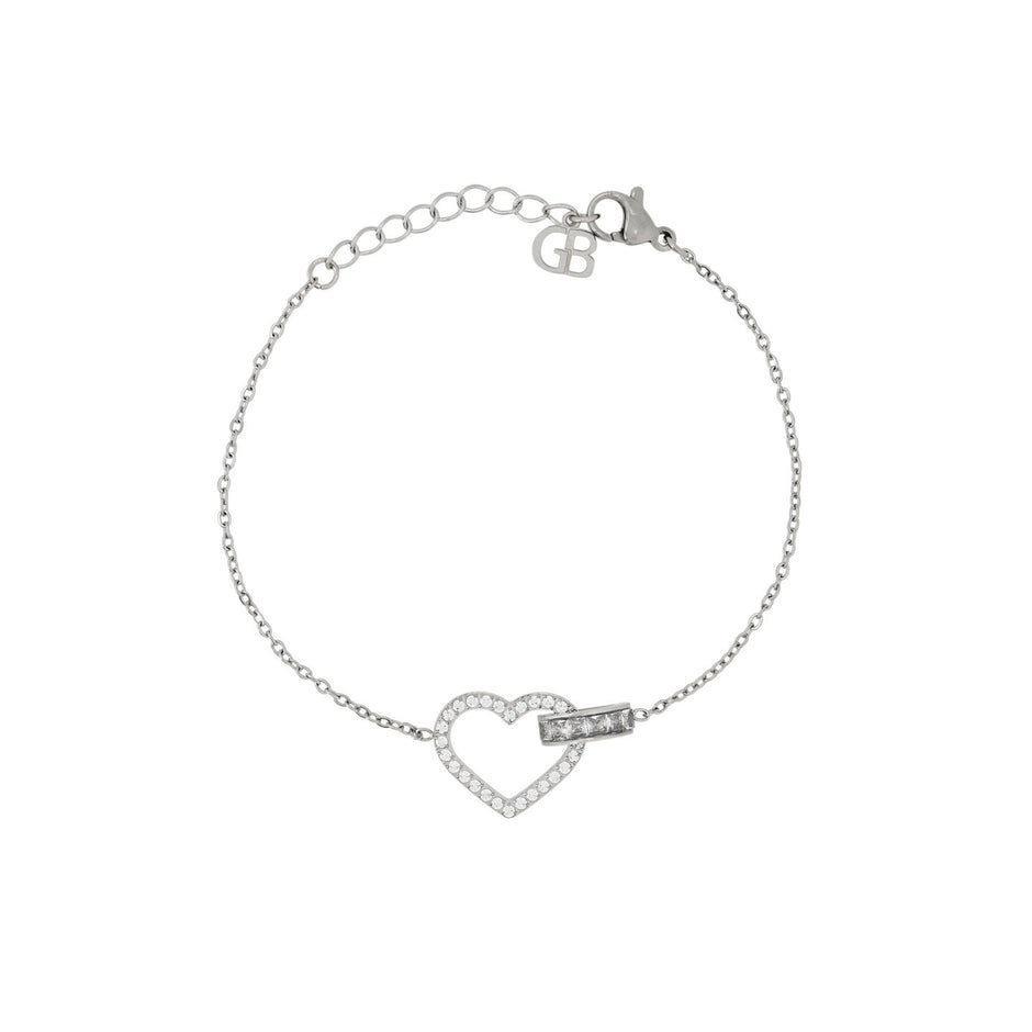 Bracelet Alba cœur avec zirconia