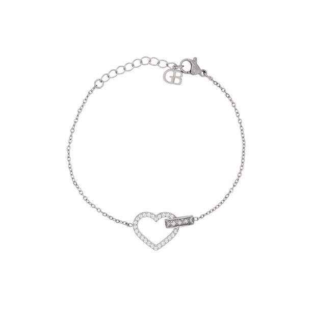 Bracelet Alba cœur avec zirconia