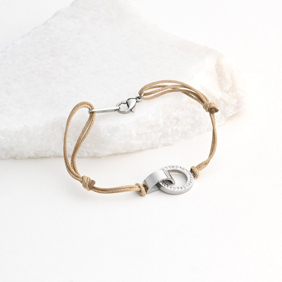 Bracelet Alba en acier élastique avec brillantes