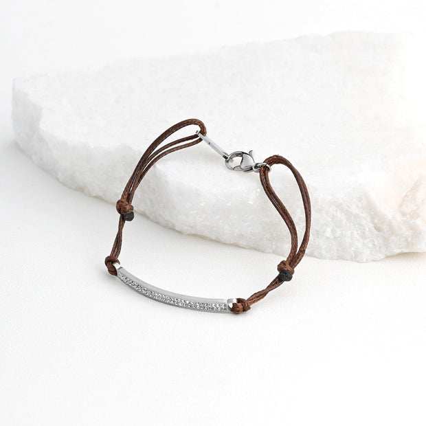 Bracelet Alba élastique et brillantes en acier