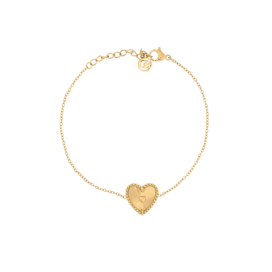 Bracelet Alba en acier coeur texture