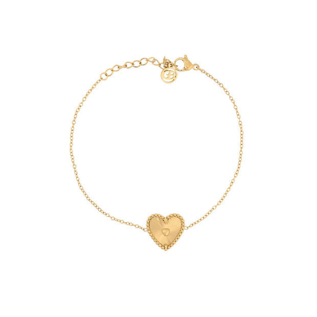 Bracelet Alba en acier coeur texture