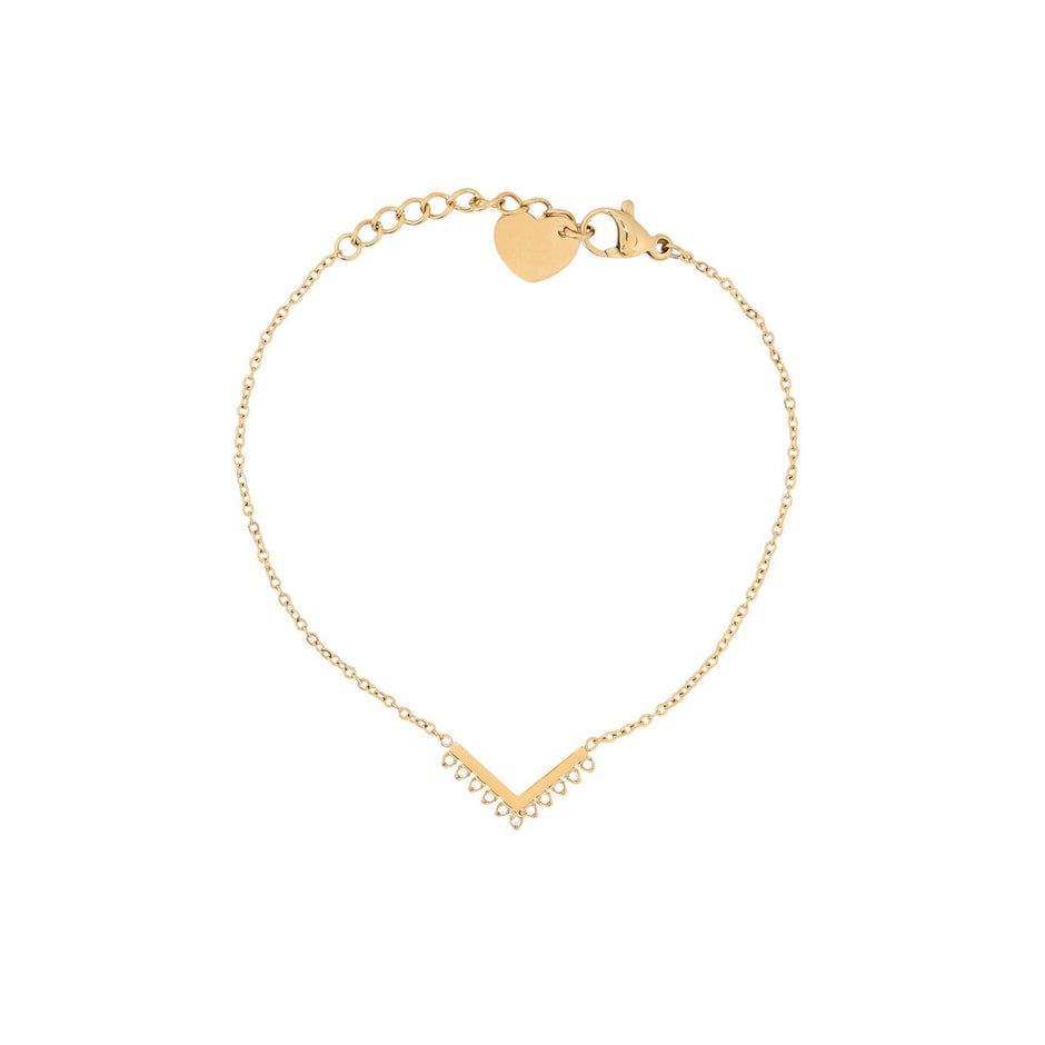 Bracelet Alba Delicate zirconium with V