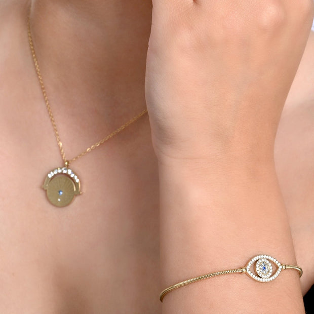 Bracelet Alba en acier et zircones