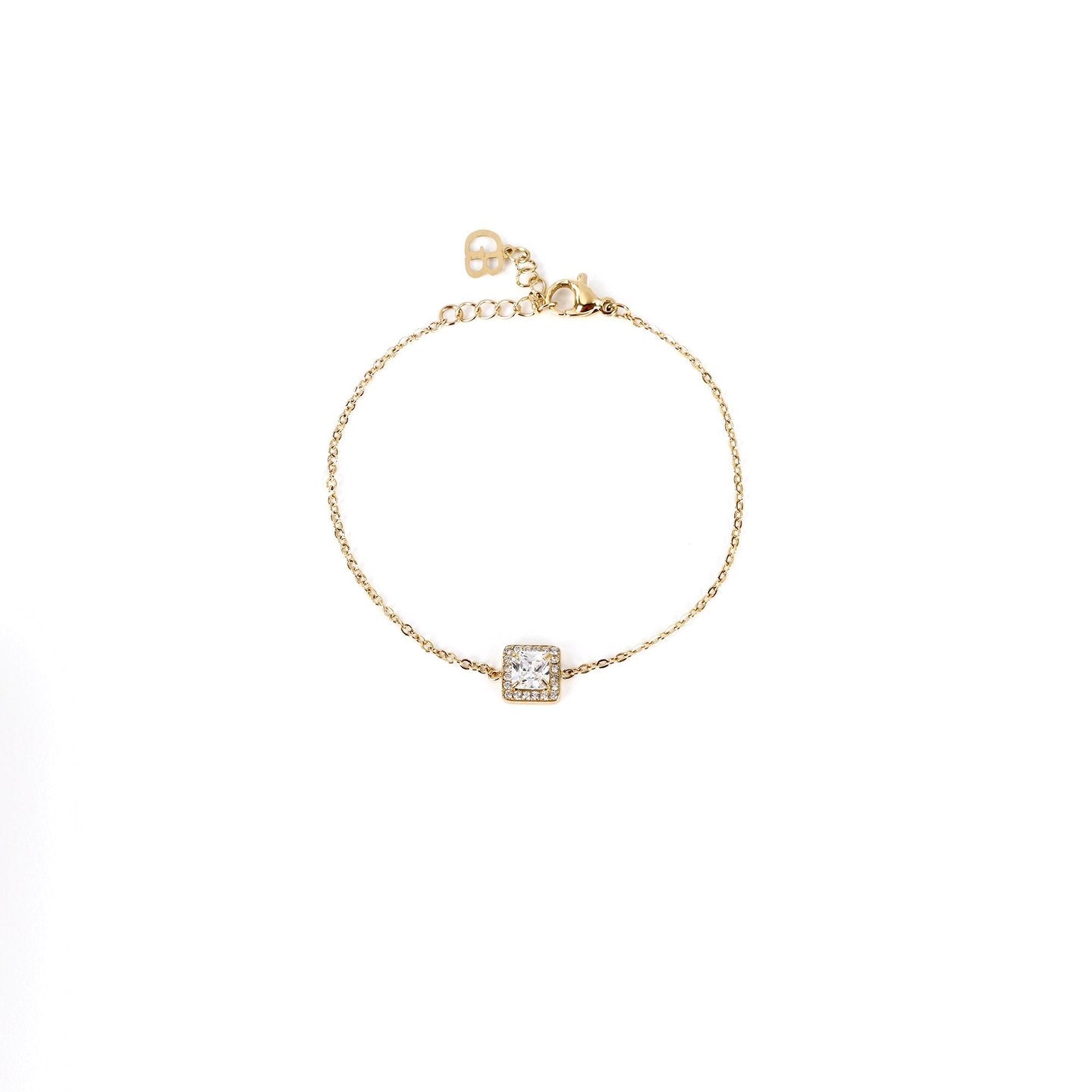 Bracelet Alba en acier pierre carré