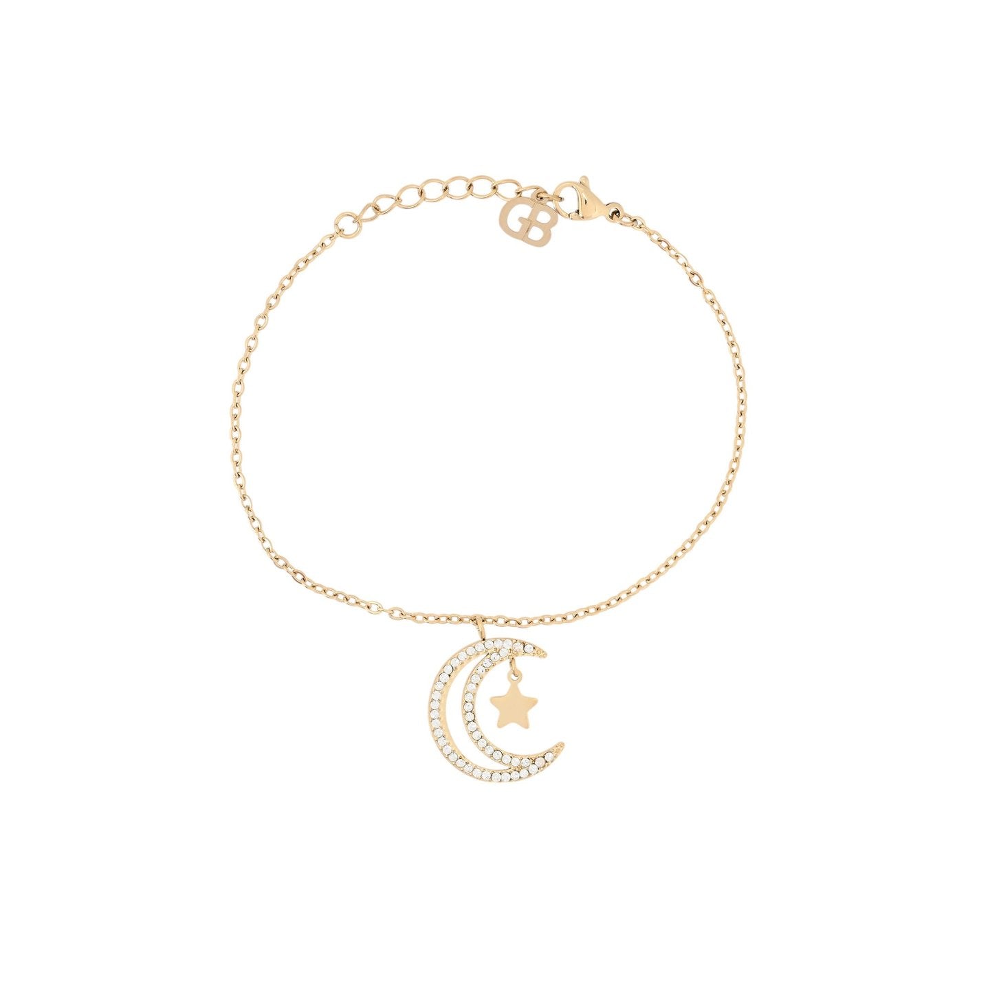 Bracelet Alba en acier lune et étoile