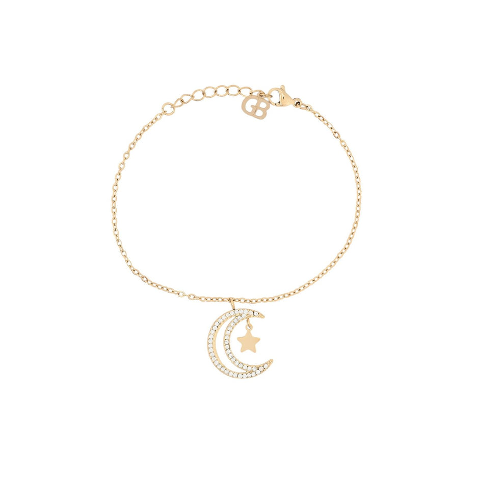 Bracelet Alba en acier lune et étoile