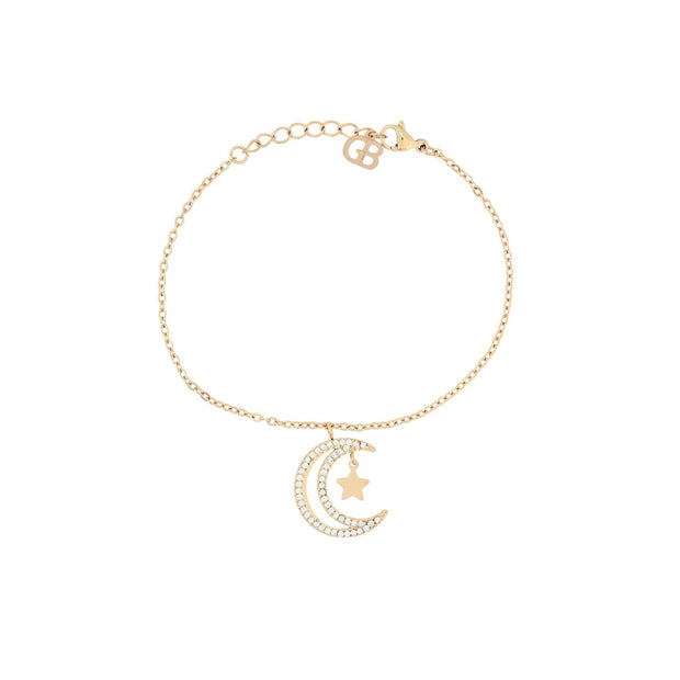 Bracelet Alba en acier lune et étoile