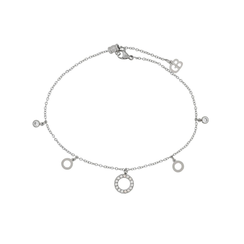 Bracelet Alba de cheville acier cercles