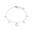Bracelet Alba de cheville acier cercles