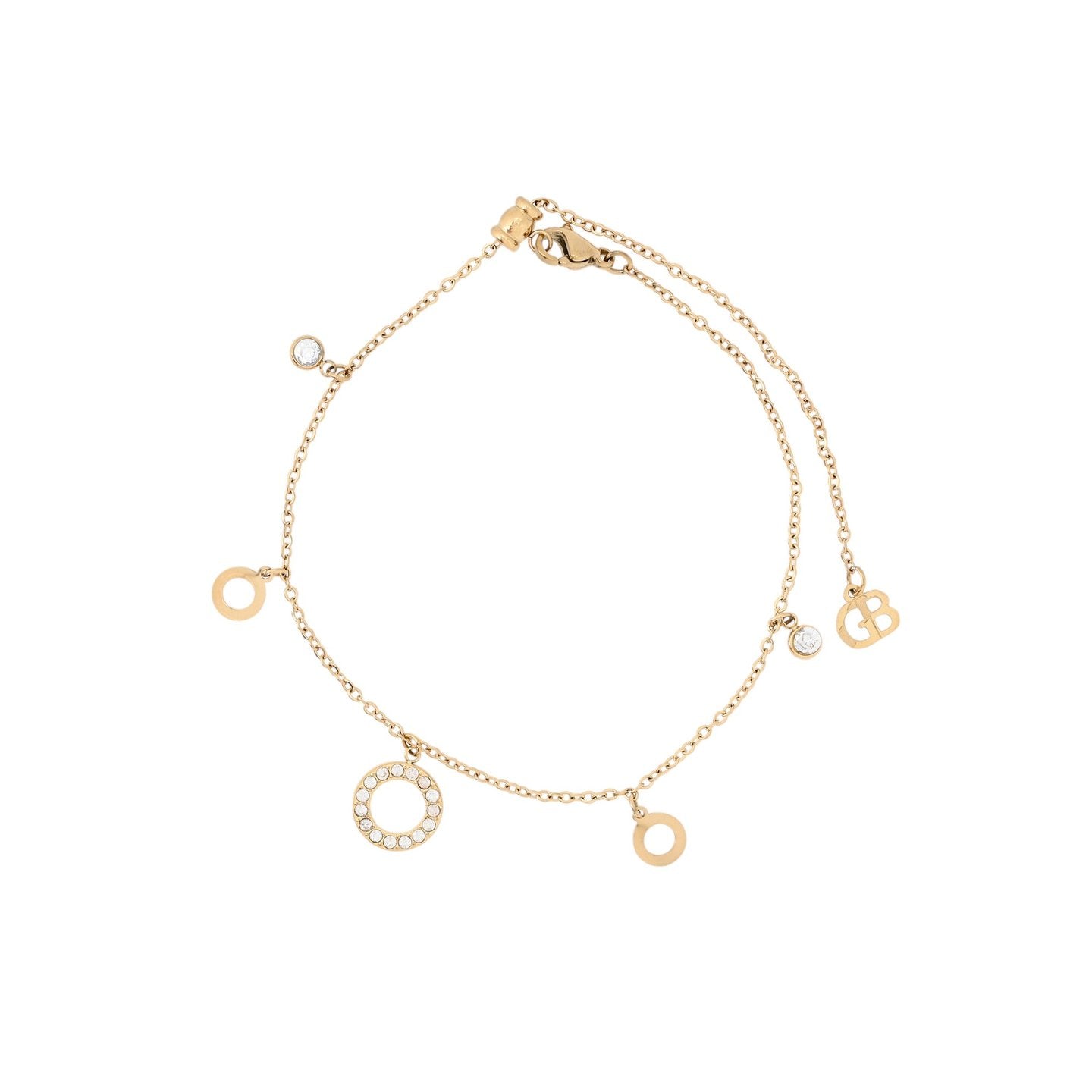 Bracelet Alba de cheville acier cercles