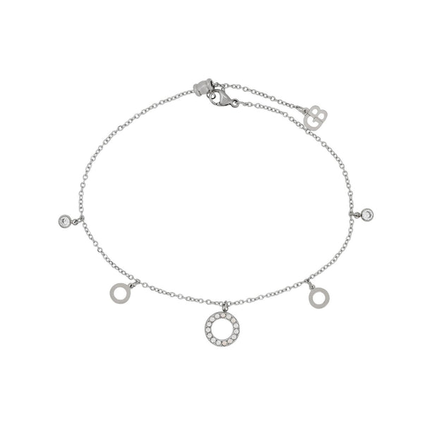 Bracelet Alba de cheville acier cercles