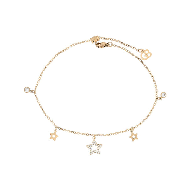 Bracelet Alba de cheville acier étoiles