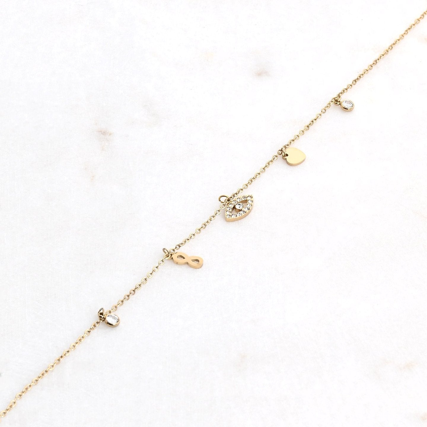 Bracelet Alba de cheville acier œil