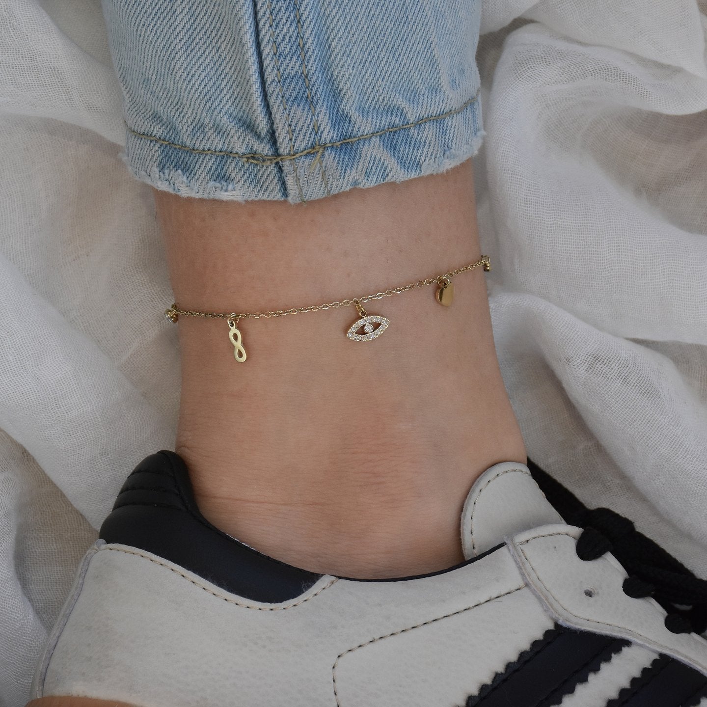 Bracelet Alba de cheville acier œil