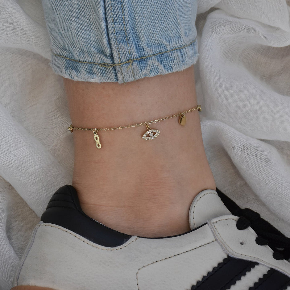 Bracelet Alba de cheville acier œil