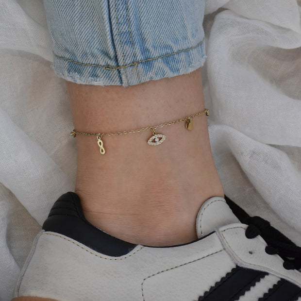 Bracelet Alba de cheville acier œil