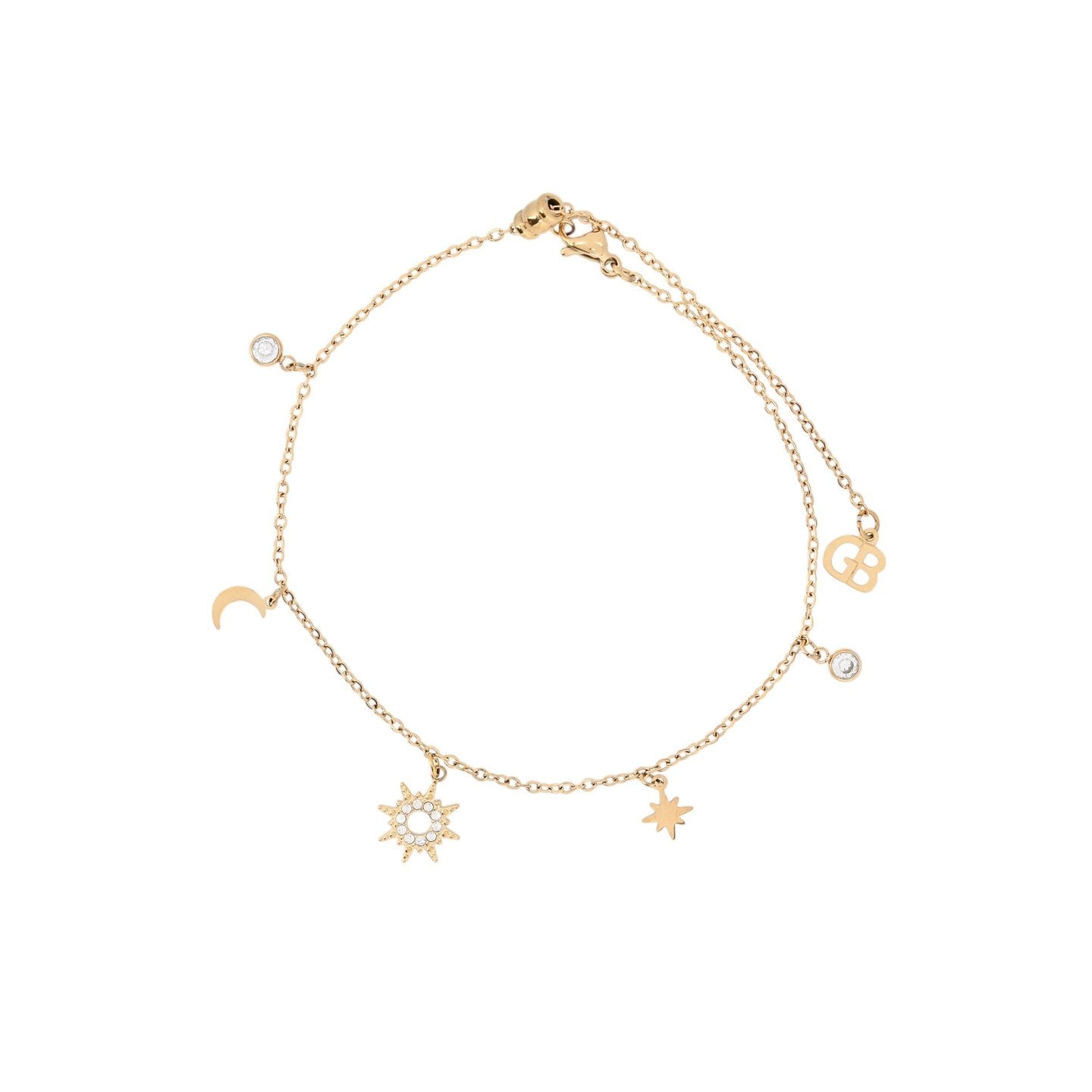 Bracelet Alba de cheville acier soleil