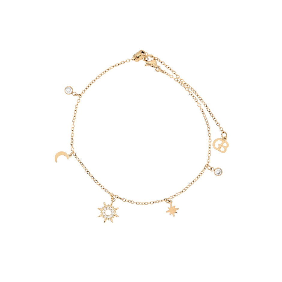 Bracelet Alba de cheville acier soleil