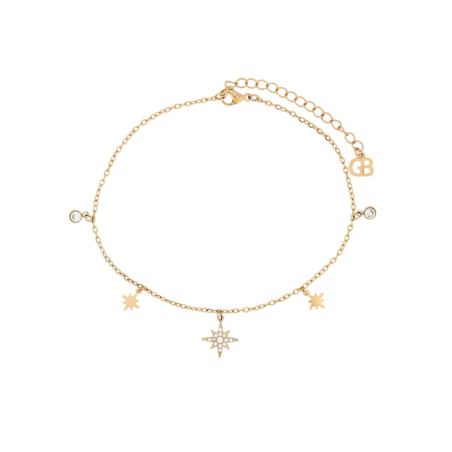 Bracelet Alba de cheville acier brillante rond