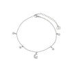 Bracelet Alba de cheville acier lune