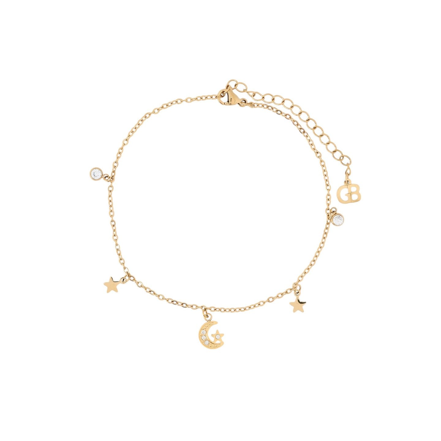 Bracelet Alba de cheville acier lune