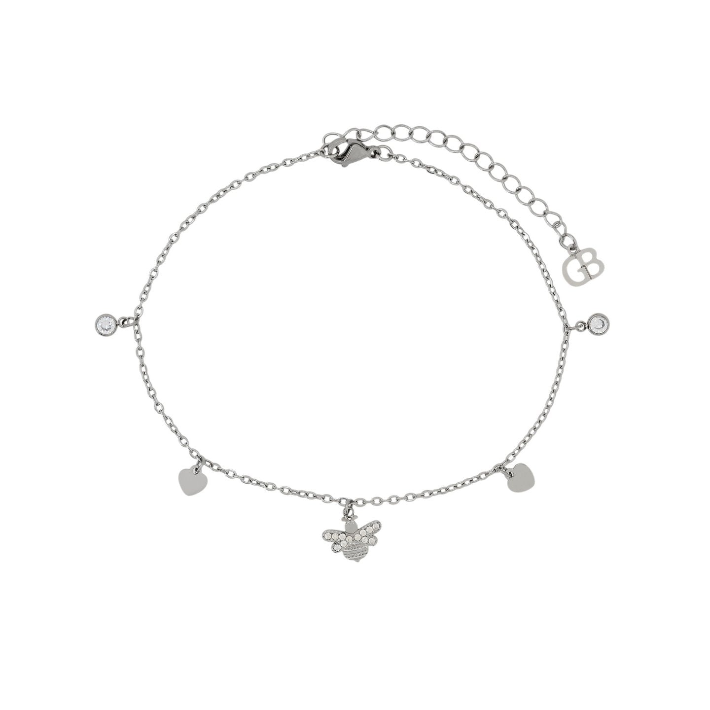 Bracelet Alba de cheville acier abeille