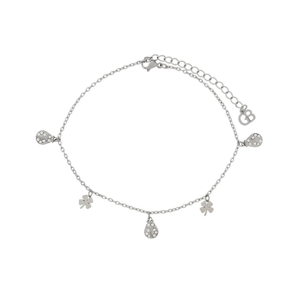 Bracelet Alba de cheville acier coccinelle