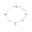 Bracelet Alba de cheville acier pendentifs rond