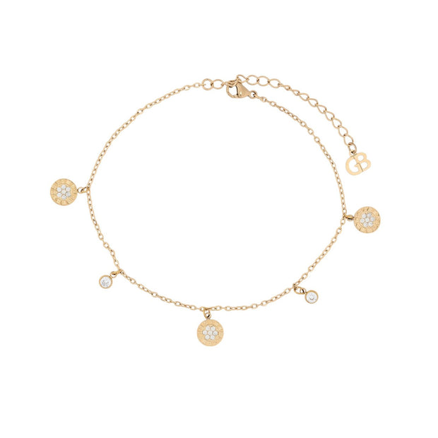 Bracelet Alba de cheville acier pendentifs rond