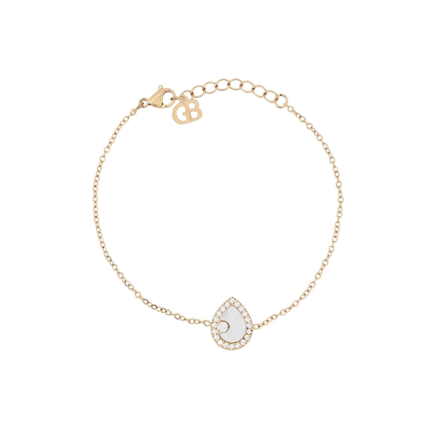 Bracelet Alba en acier avec nacre ovale