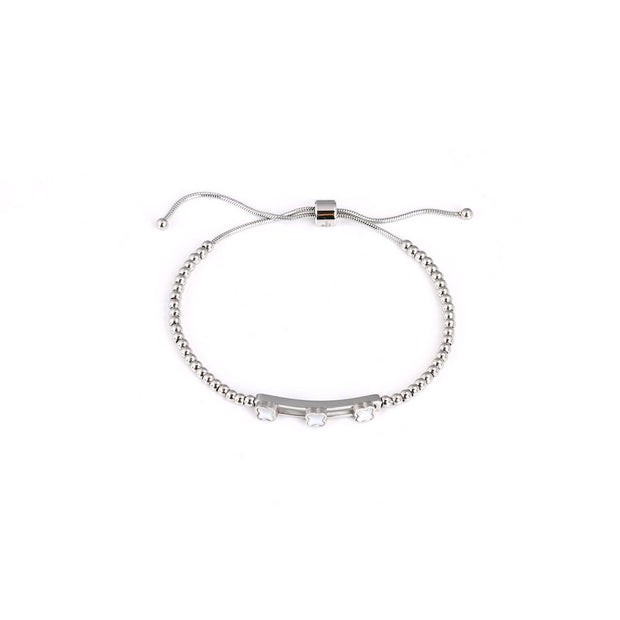 Bracelet Esmée en acier trèfles nacre