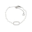 Bracelet Alba en acier perles et brillantes