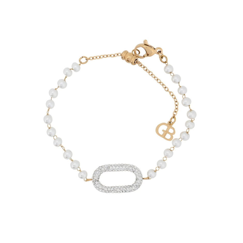 Bracelet Alba en acier perles et brillantes