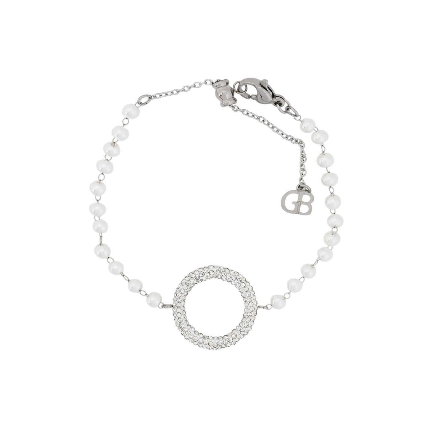 Bracelet Alba en acier perles et cercle