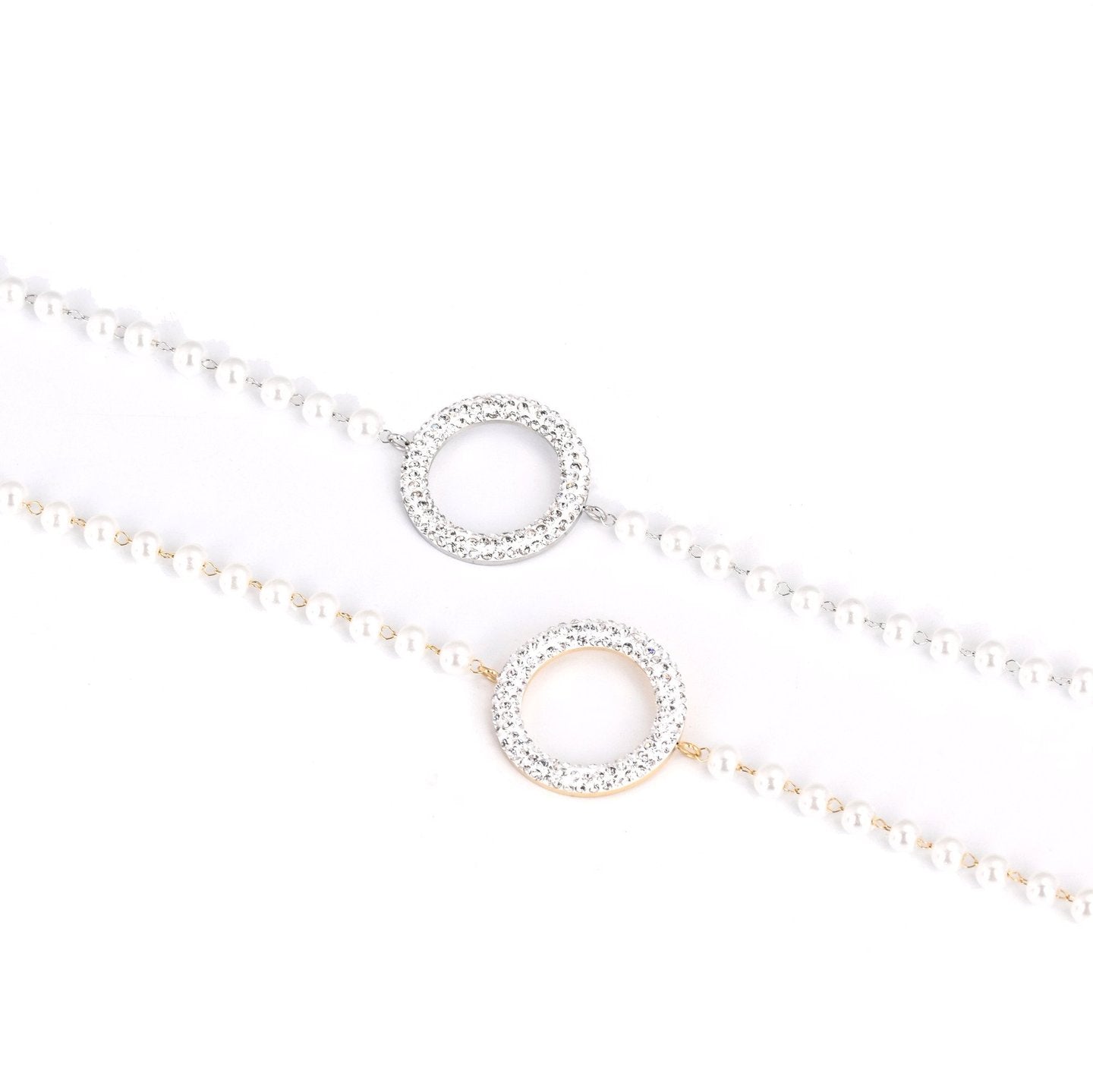 Bracelet Alba en acier perles et cercle
