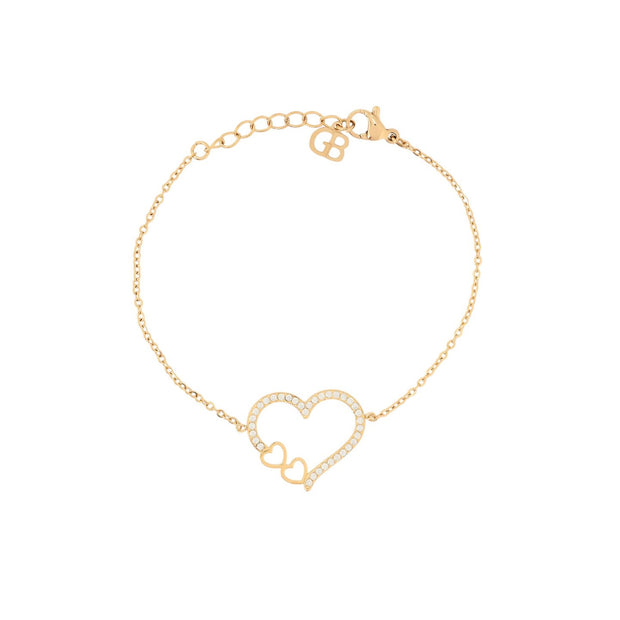 Bracelet Alba en acier coeurs petit