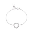 Bracelet Alba en acier coeur avec brillants