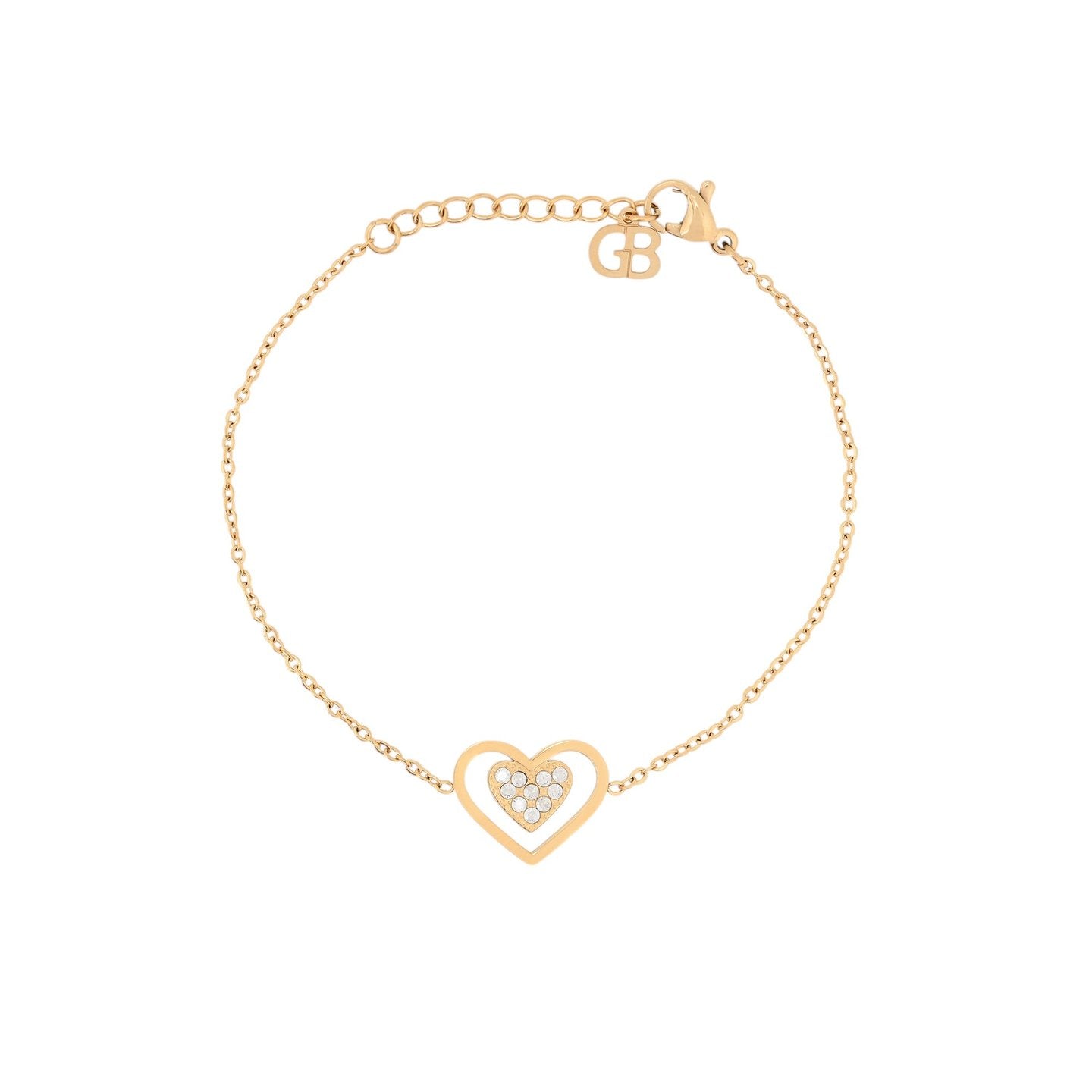 Bracelet Alba en acier coeur ouvert