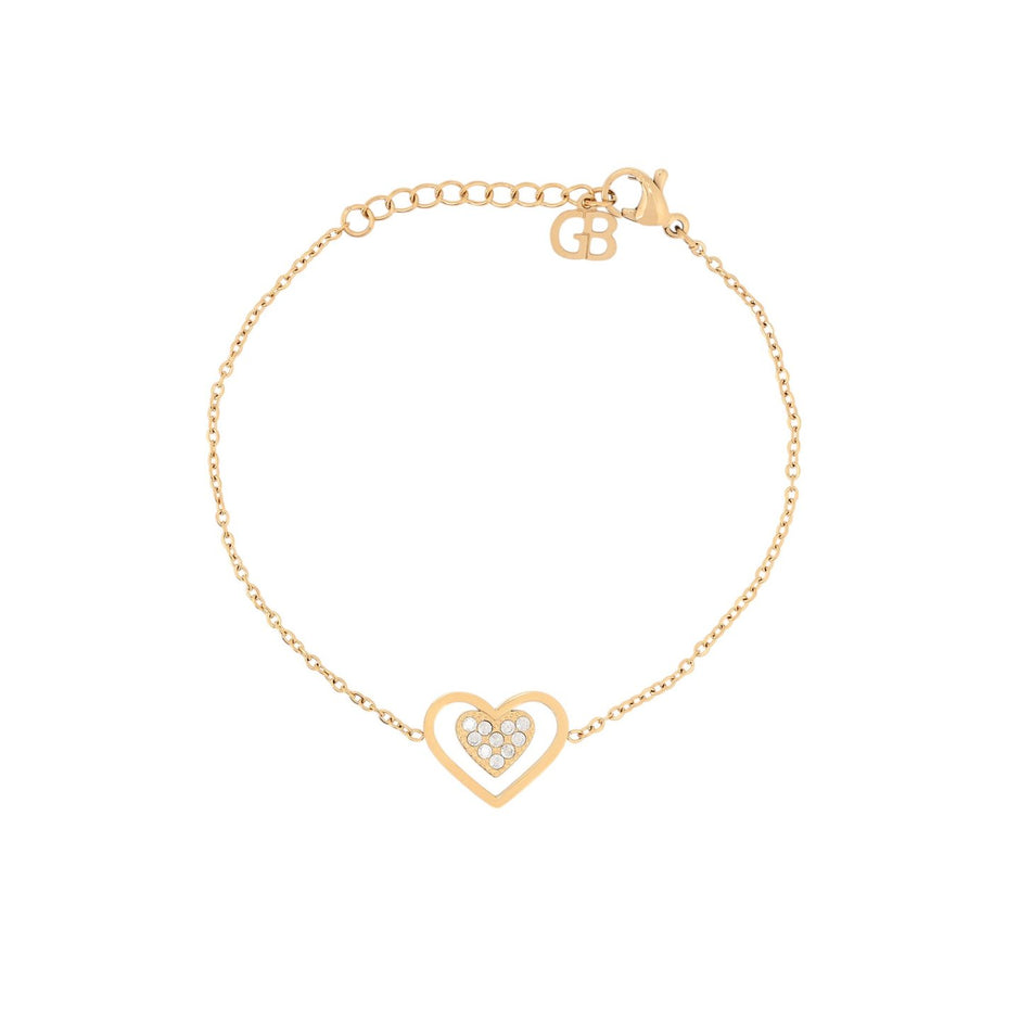 Bracelet Alba en acier coeur ouvert