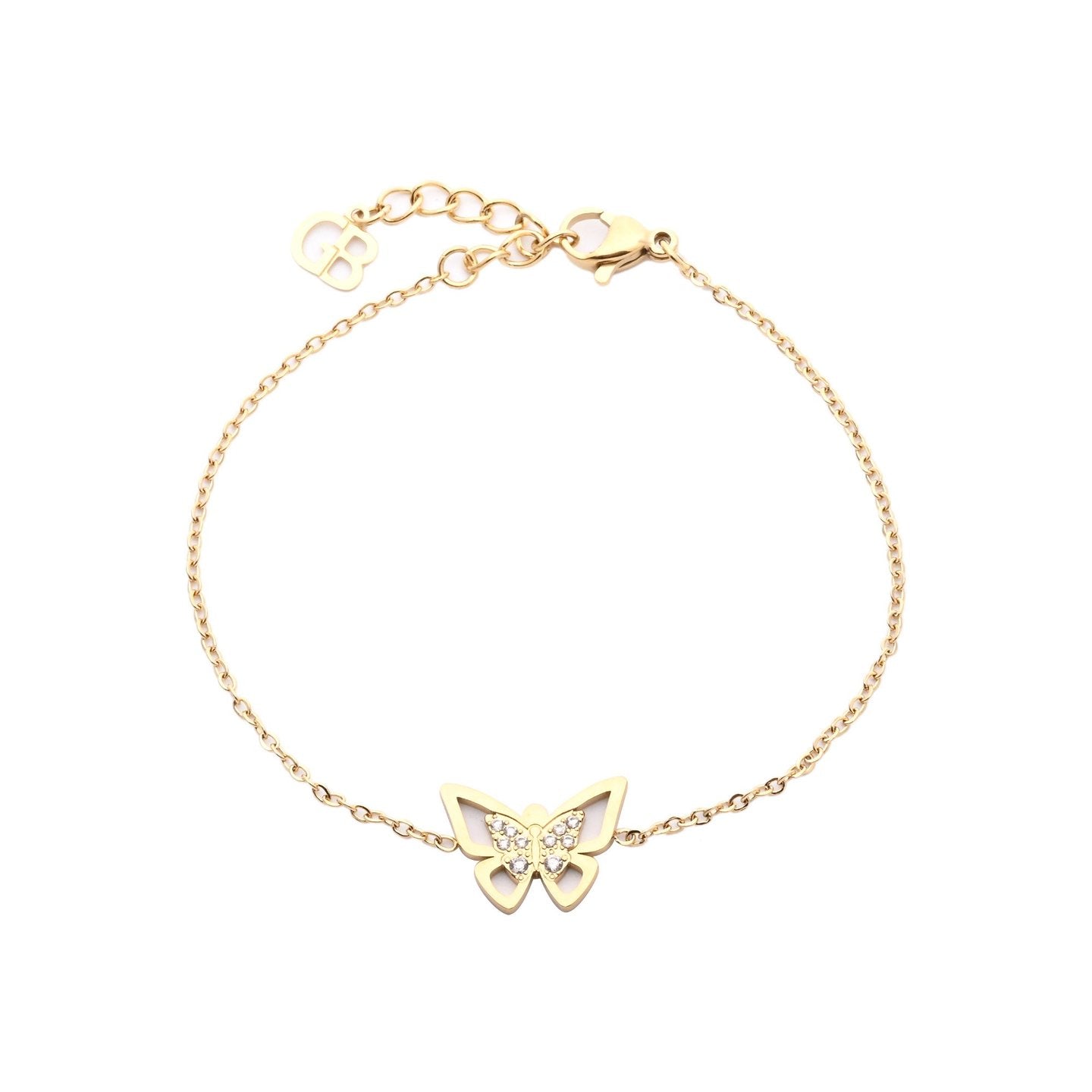 Bracelet Alba en acier papillon ouvert