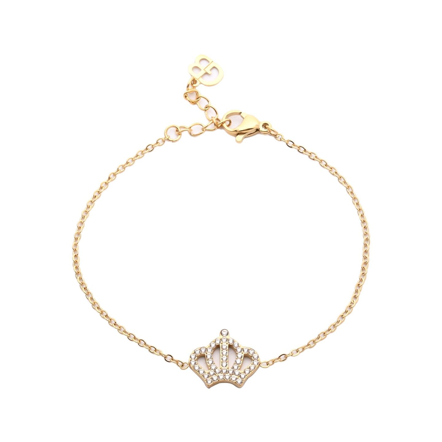 Bracelet Alba en acier brillants couronne