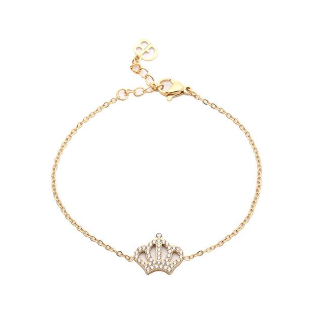 Bracelet Alba en acier brillants couronne