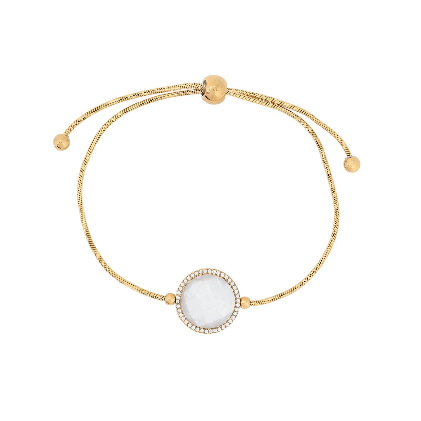 Bracelet Alba réglable en acier rond